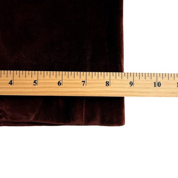 VTG 70s Brown Velvet Dress Pants Mens sz 30x31 Velour Straight Fall - Picture 5 of 7